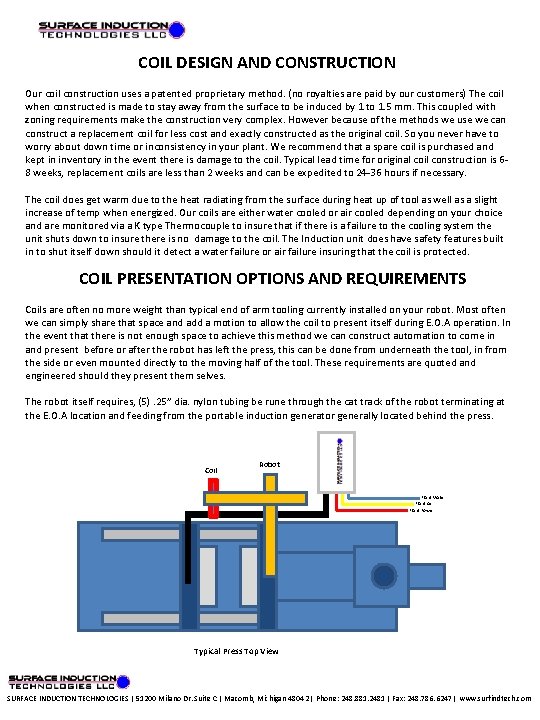 COIL DESIGN AND CONSTRUCTION Our coil construction uses a patented proprietary method. (no royalties