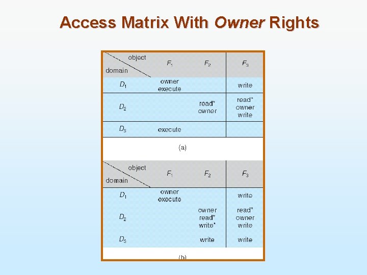 Access Matrix With Owner Rights 