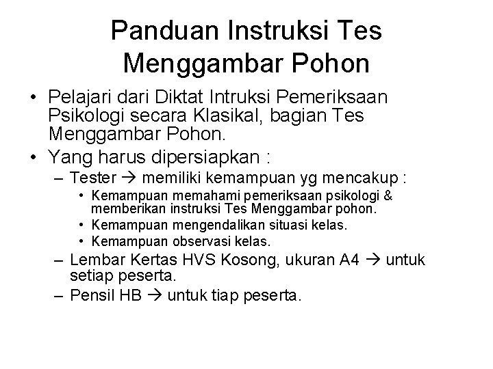 Panduan Instruksi Tes Menggambar Pohon • Pelajari dari Diktat Intruksi Pemeriksaan Psikologi secara Klasikal,