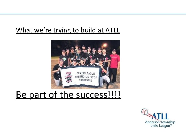 What we’re trying to build at ATLL Be part of the success!!!! 