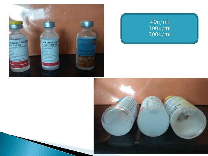 40 u/ml 100 u/ml 300 u/ml 