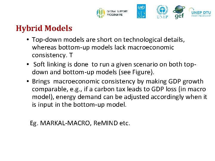 Hybrid Models • Top-down models are short on technological details, whereas bottom-up models lack Hybrid Models • Top-down models are short on technological details, whereas bottom-up models lack