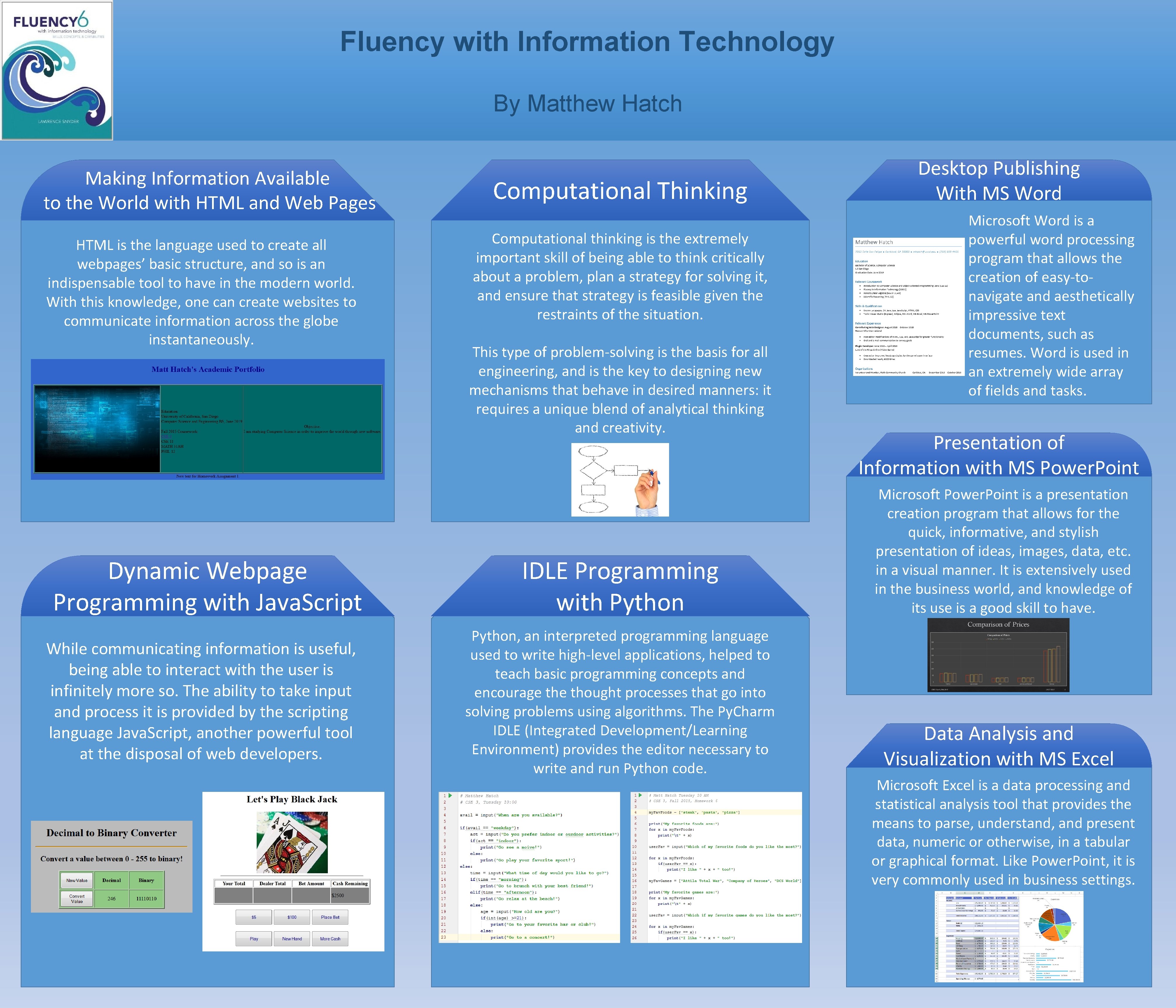 Fluency with Information Technology By Matthew Hatch Making Information Available to the World with