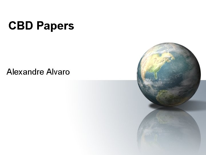 CBD Papers Alexandre Alvaro 