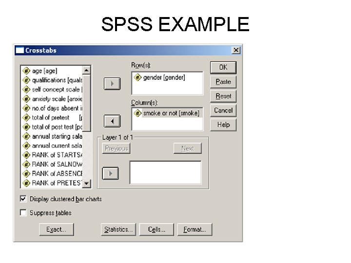 SPSS EXAMPLE 