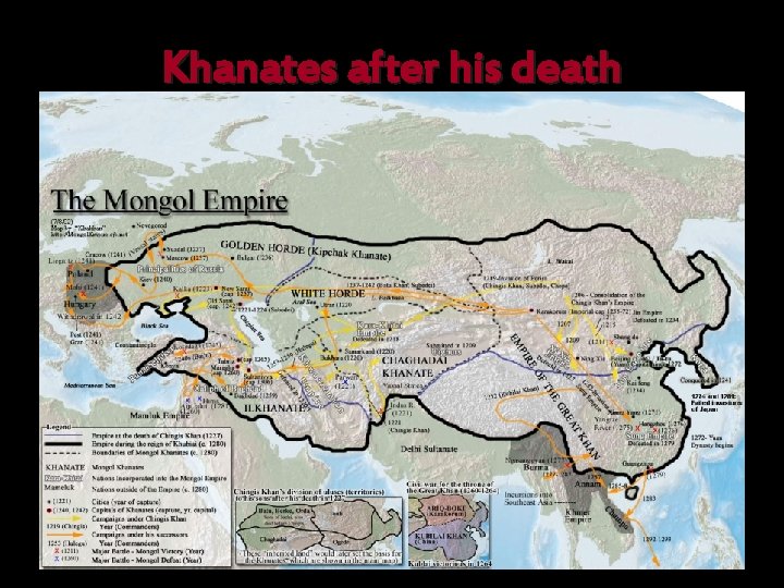 Khanates after his death 