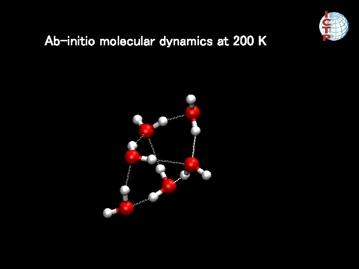 Ab-initio molecular dynamics at 200 K Ab-initio molecular dynamics at 200 K