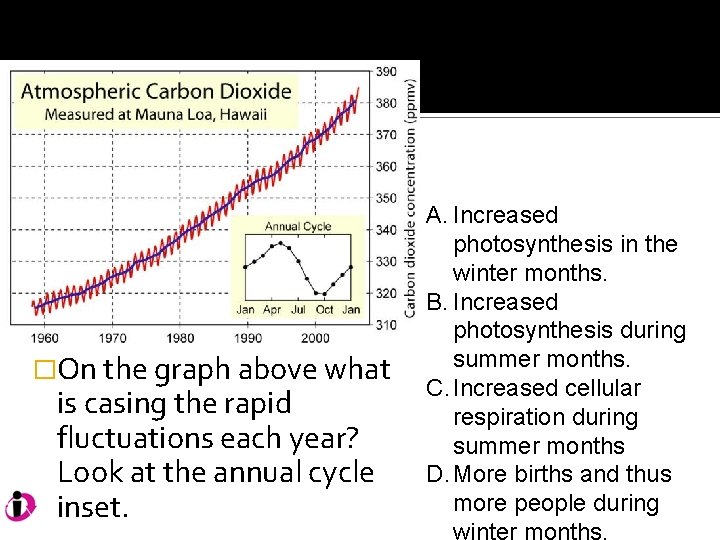 �On the graph above what is casing the rapid fluctuations each year? Look at