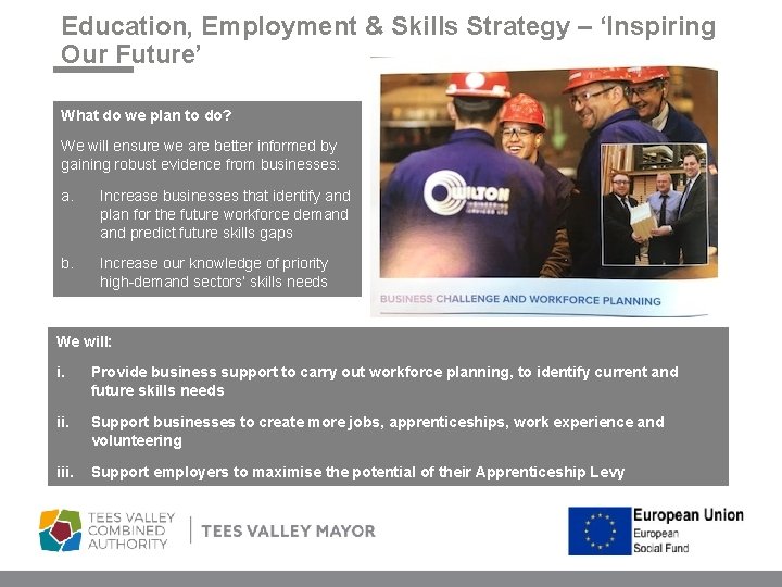 Education, Employment & Skills Strategy – ‘Inspiring Our Future’ What do we plan to