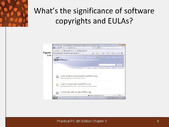 What’s the significance of software copyrights and EULAs? Practical PC 6 th Edition Chapter