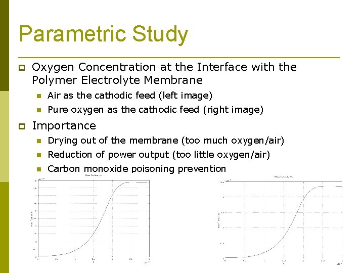 Parametric Study Oxygen Concentration at the Interface with the Polymer Electrolyte Membrane Air as