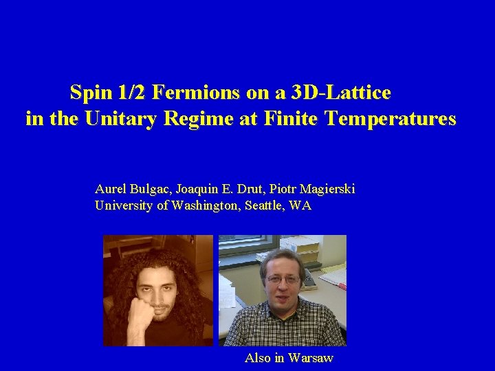 Spin 1/2 Fermions on a 3 D-Lattice in the Unitary Regime at Finite Temperatures