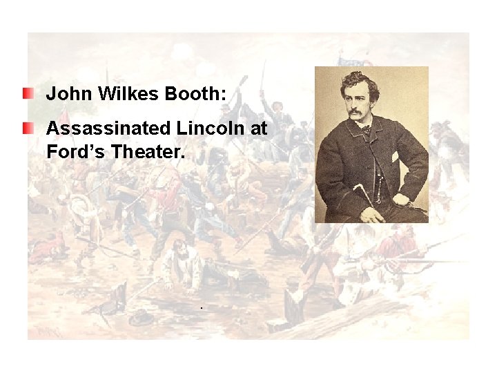 John Wilkes Booth: Assassinated Lincoln at Ford’s Theater. . 