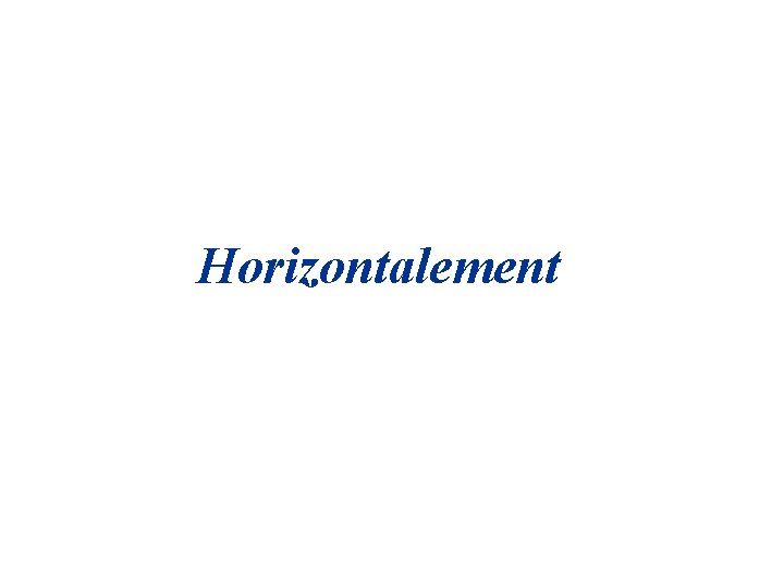 Horizontalement 