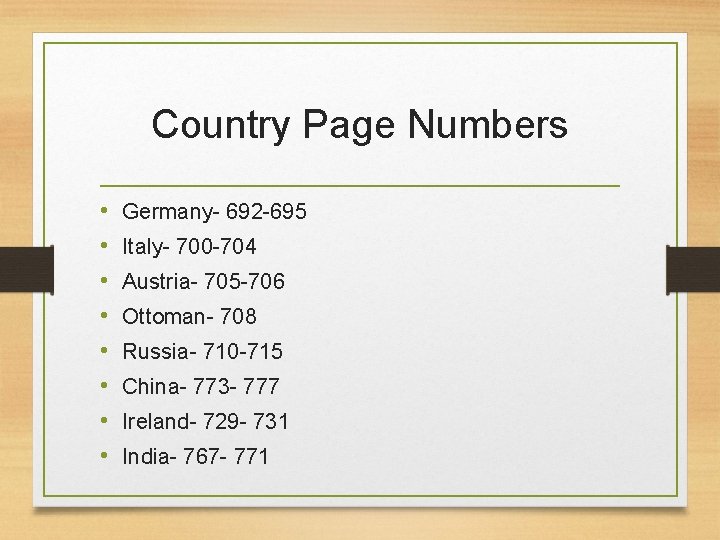 Country Page Numbers • • Germany- 692 -695 Italy- 700 -704 Austria- 705 -706