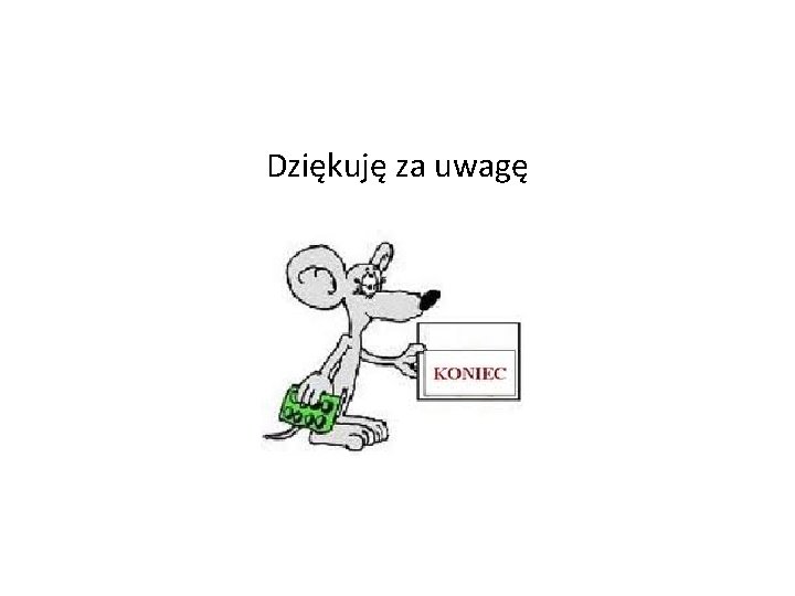 Dziękuję za uwagę 