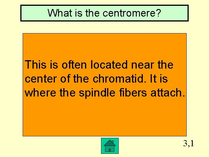 What is the centromere? This is often located near the center of the chromatid.