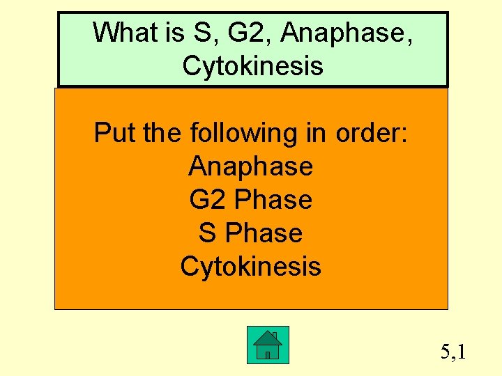 What is S, G 2, Anaphase, Cytokinesis Put the following in order: Anaphase G