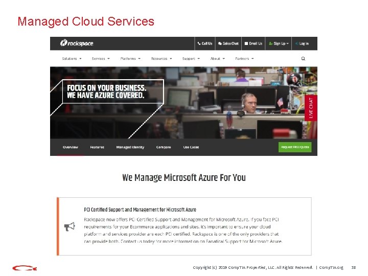 Managed Cloud Services Copyright (c) 2019 Comp. TIA Properties, LLC. All Rights Reserved. |
