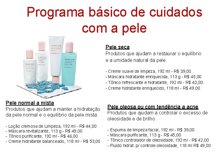 Programa básico de cuidados com a pele Pele seca Produtos que ajudam a restaurar