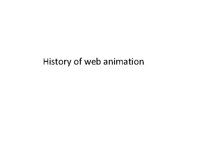 History of web animation 