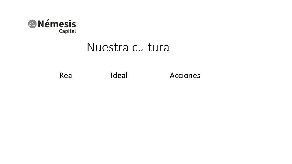 Nuestra cultura Real Ideal Acciones 