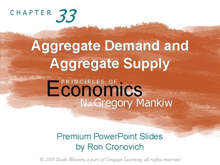 CHAPTER 33 Aggregate Demand Aggregate Supply Economics N