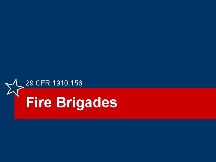 29 CFR 1910. 156 Fire Brigades 