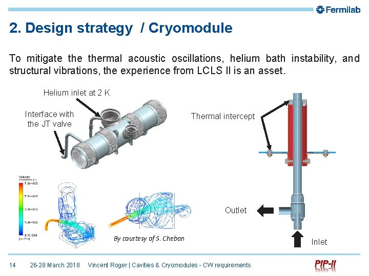2. Design strategy / Cryomodule To mitigate thermal acoustic oscillations, helium bath instability, and
