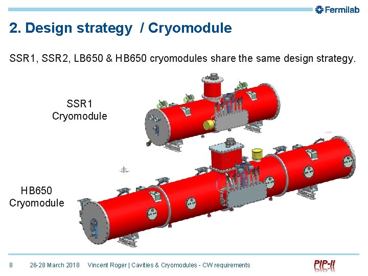 2. Design strategy / Cryomodule SSR 1, SSR 2, LB 650 & HB 650