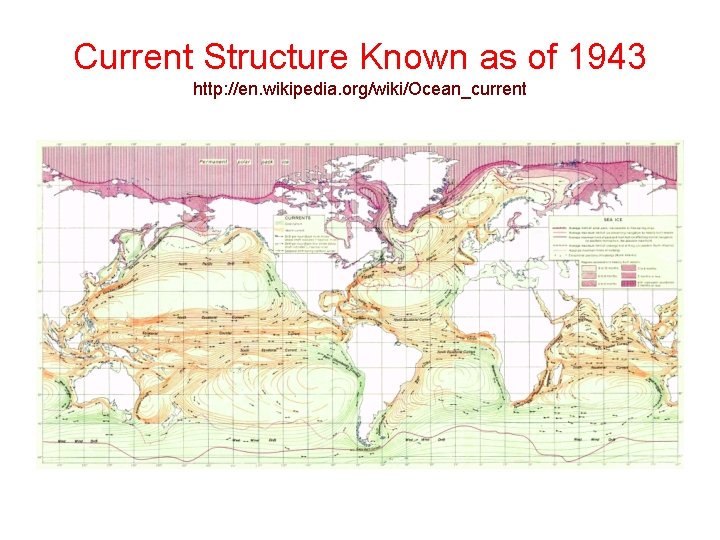 Current Structure Known as of 1943 http: //en. wikipedia. org/wiki/Ocean_current 