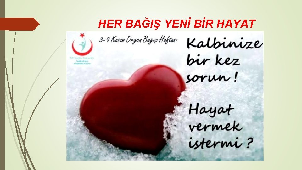 HER BAĞIŞ YENİ BİR HAYAT 