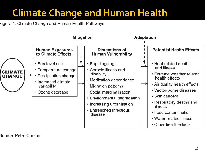 Climate Change and Human Health Pathways 16 
