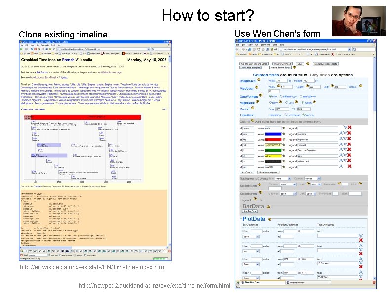 How to start? Clone existing timeline http: //en. wikipedia. org/wikistats/EN/Timelines. Index. htm http: //newped