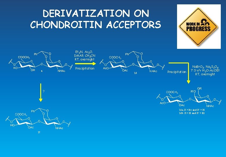 DERIVATIZATION ON CHONDROITIN ACCEPTORS Et 3 N, Ac 2 O, DMAP, CH 3 CN