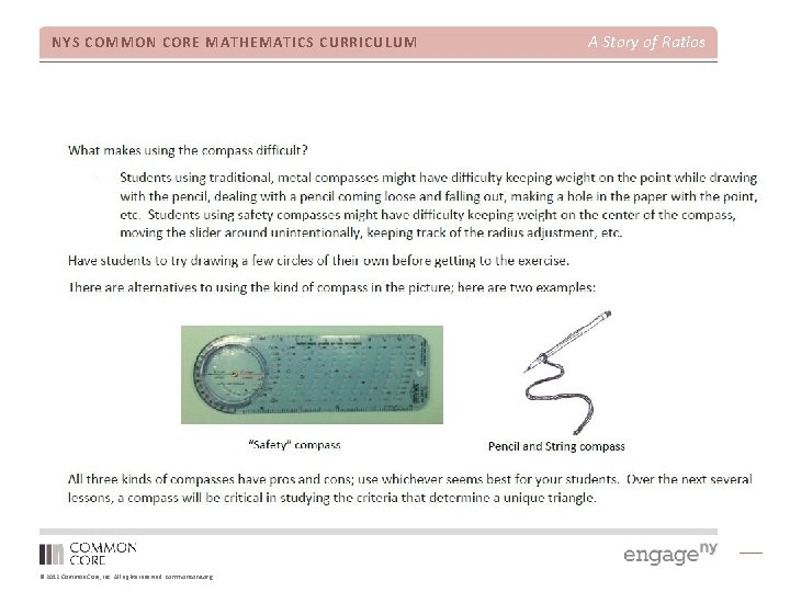 NYS COMMON CORE MATHEMATICS CURRICULUM © 2012 Common Core, Inc. All rights reserved. commoncore.