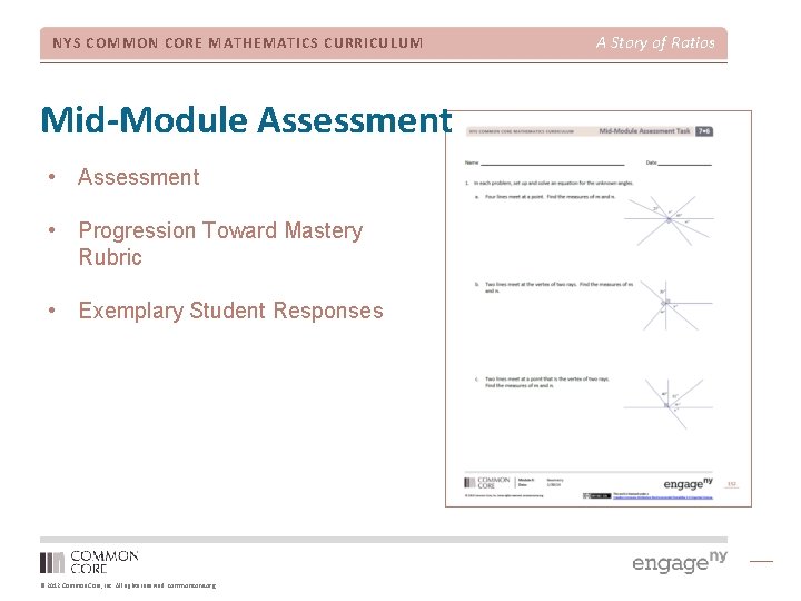 NYS COMMON CORE MATHEMATICS CURRICULUM Mid-Module Assessment • Progression Toward Mastery Rubric • Exemplary