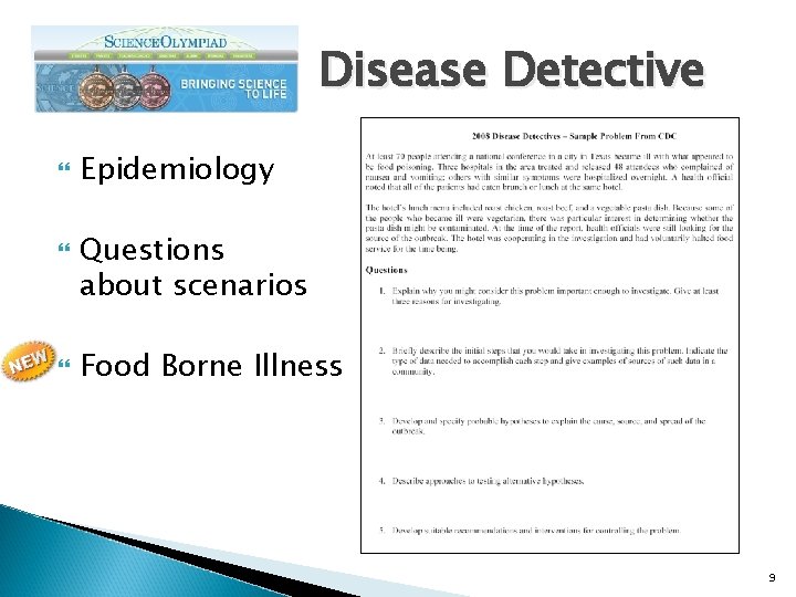 Disease Detective Epidemiology Questions about scenarios Food Borne Illness 9 