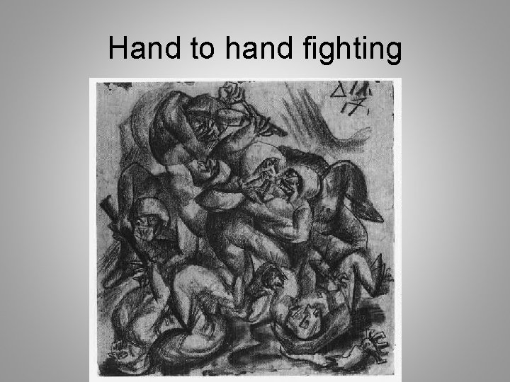 Hand to hand fighting 