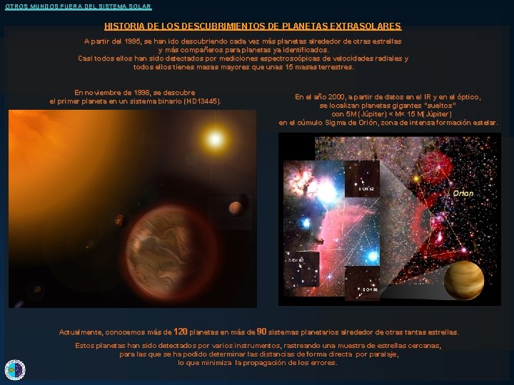 OTROS MUNDOS FUERA DEL SISTEMA SOLAR HISTORIA DE LOS DESCUBRIMIENTOS DE PLANETAS EXTRASOLARES A