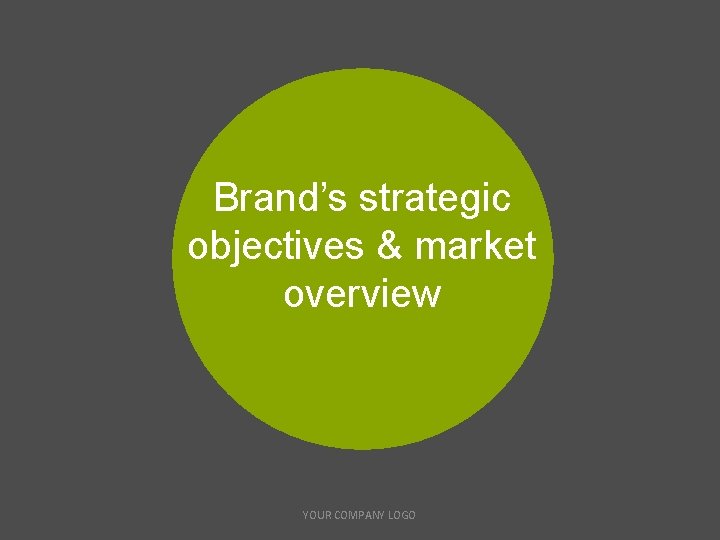 Brand’s strategic objectives & market overview YOUR COMPANY LOGO 