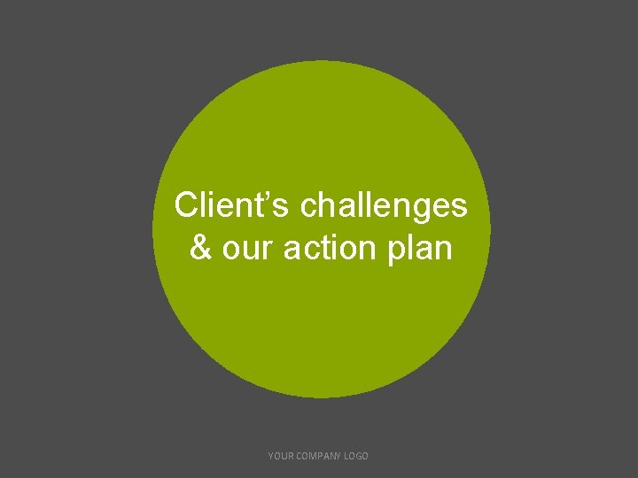 Client’s challenges & our action plan YOUR COMPANY LOGO 