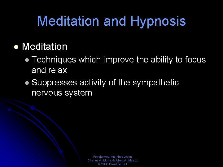 Meditation and Hypnosis l Meditation Techniques which improve the ability to focus and relax