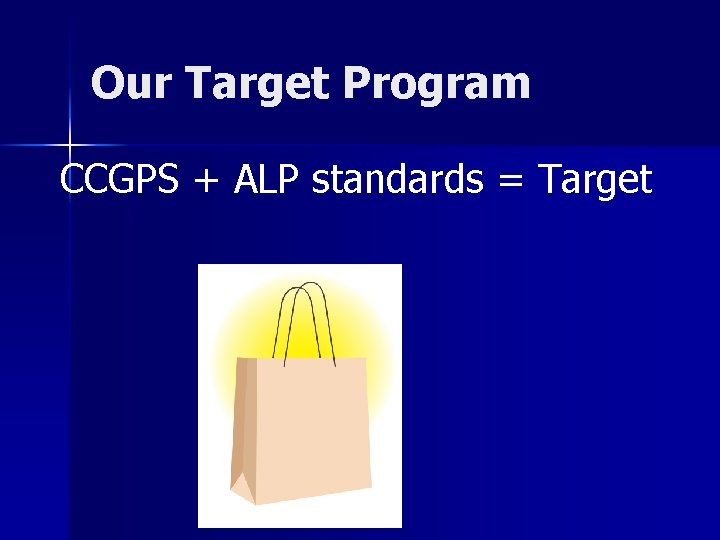 Our Target Program CCGPS + ALP standards = Target 