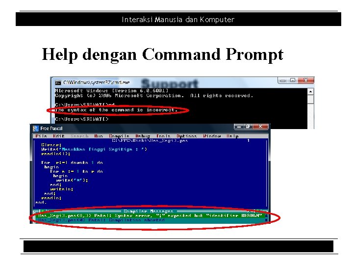 Interaksi Manusia dan Komputer Help dengan Command Prompt 