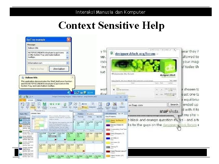 Interaksi Manusia dan Komputer Context Sensitive Help Pendahuluan 