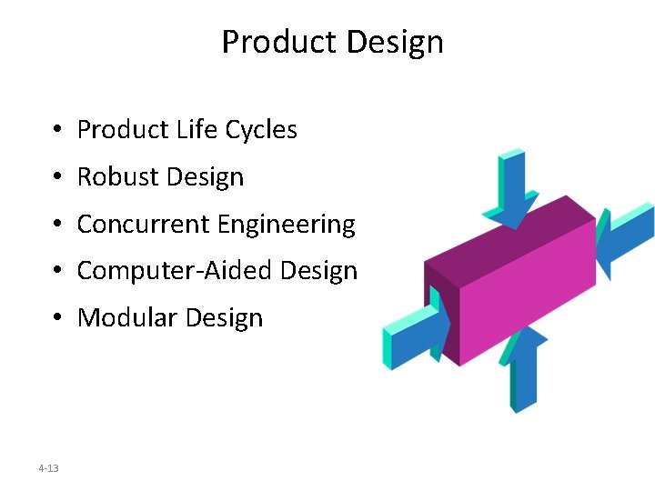 Product Design • Product Life Cycles • Robust Design • Concurrent Engineering • Computer-Aided