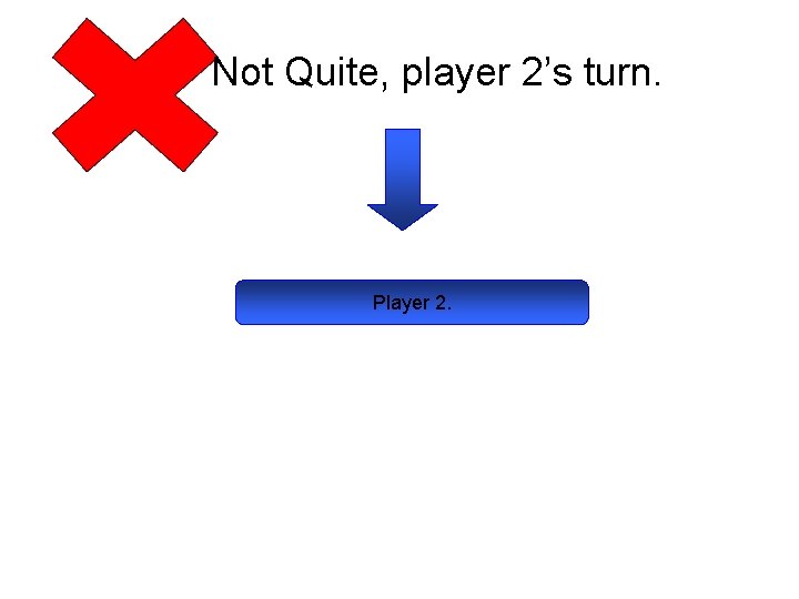 Not Quite, player 2’s turn. Player 2. 