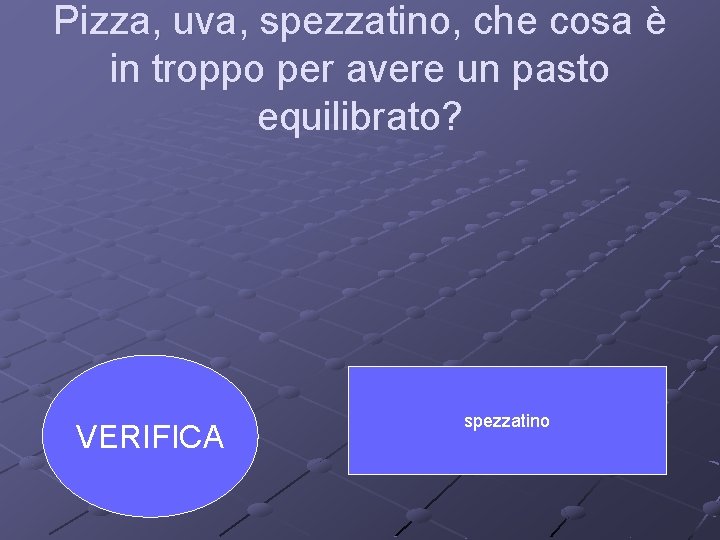 Pizza, uva, spezzatino, che cosa è in troppo per avere un pasto equilibrato? VERIFICA