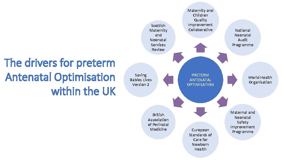 Scottish Maternity and Neonatal Services Review The drivers for preterm Antenatal Optimisation within the